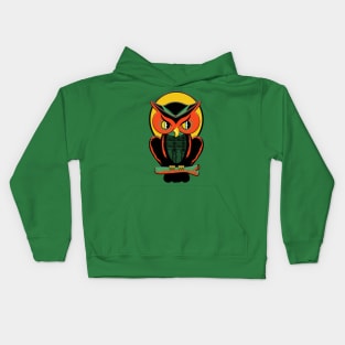 Have a Retro Happy Halloween Owl Kids Hoodie